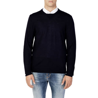 Blaues Woll-Sweatshirt