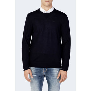 Blaues Woll-Sweatshirt