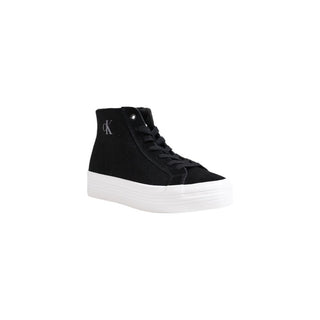 Black Suede Leather Platform Sneakers