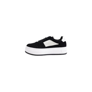 Black Leather Platform Sneakers
