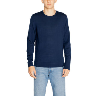 Sudadera azul de lana reciclada