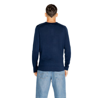 Sudadera azul de lana reciclada