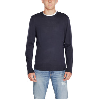 Sudadera azul de lana reciclada