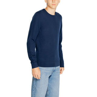 Sudadera azul de lana reciclada
