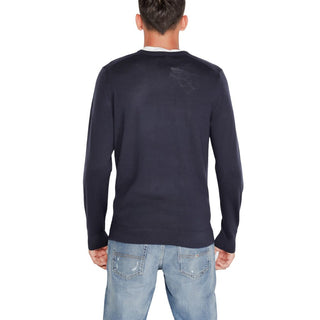 Sudadera azul de lana reciclada