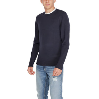 Sudadera azul de lana reciclada