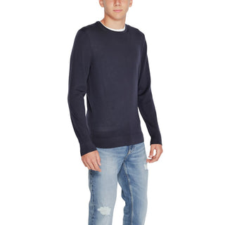 Sudadera azul de lana reciclada