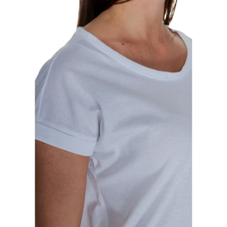 Weißes Baumwoll-T-Shirt