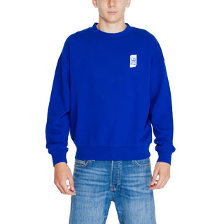 Blaues Baumwoll-Sweatshirt