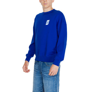 Blaues Baumwoll-Sweatshirt