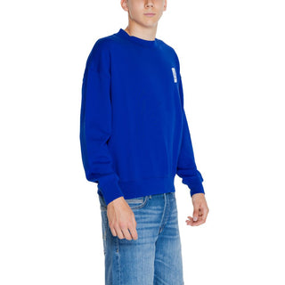 Blaues Baumwoll-Sweatshirt