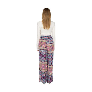 Multicolor Recycled Polyester Casual Pants
