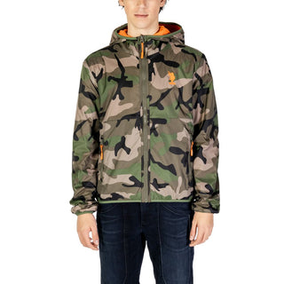 Grüne Polyamid-Shell-Jacke