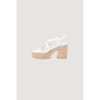 Beige Leather High Heel Pumps