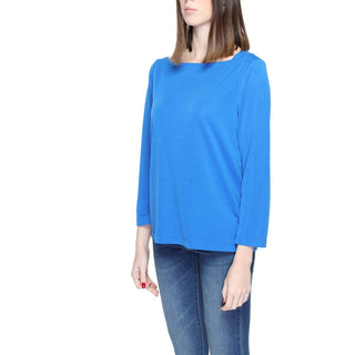 Blaues Modal Langarmshirt
