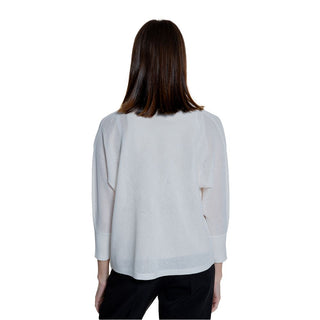 Weißer Viskose-Cardigan