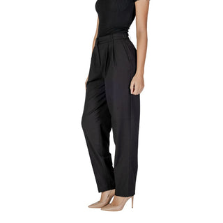 Pantalones de vestir de poliéster negro