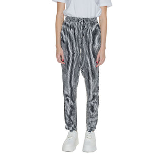 Black Viscose Casual Pants