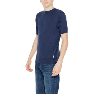 Blaues Baumwoll-T-Shirt
