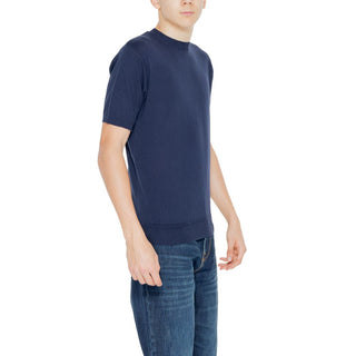 Blaues Baumwoll-T-Shirt