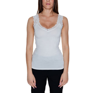 Camisetas sin mangas blancas de viscosa