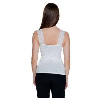 Camisetas sin mangas blancas de viscosa