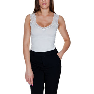 Camisetas sin mangas blancas de viscosa