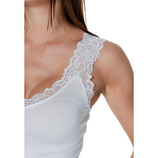 Camisetas sin mangas blancas de viscosa