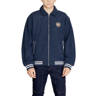 Chaqueta azul de poliéster reciclado