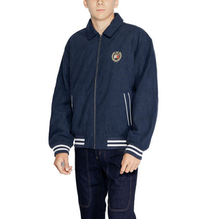 Chaqueta azul de poliéster reciclado