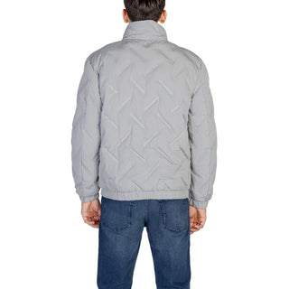 Graue Polyesterjacke