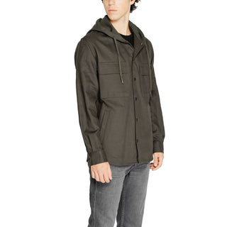 Grüne Baumwoll-Shell-Jacke