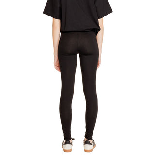 Schwarze Baumwoll-Leggings