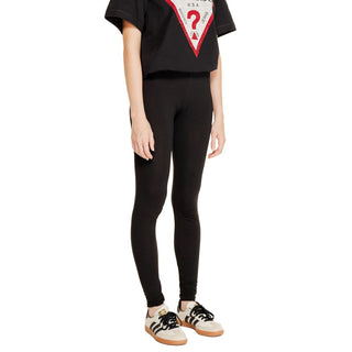 Schwarze Baumwoll-Leggings