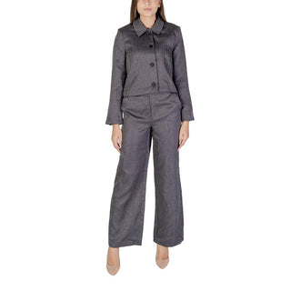 Grauer Polyester-Blazer