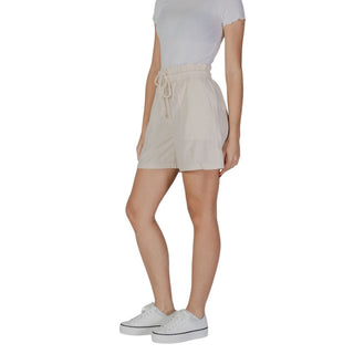 Beige Baumwoll-Shorts