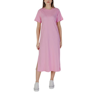 Mehrfarbiges Baumwoll-Midikleid