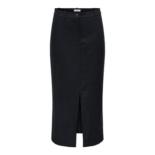 Gray Polyester Long Skirt