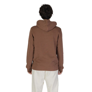 Brauner Baumwoll-Kapuzenpullover