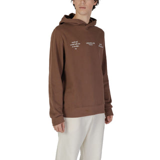 Brauner Baumwoll-Kapuzenpullover