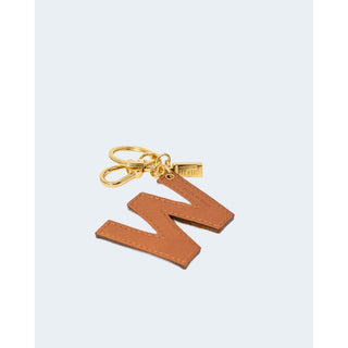 Llavero de cuero beige