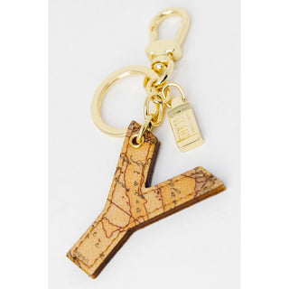 Llavero de cuero artificial beige