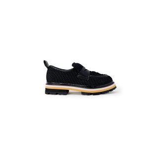 Zapatos de plataforma de cuero negro