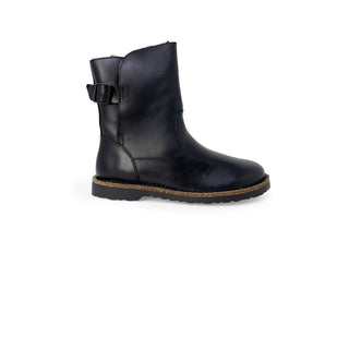 Schwarze Leder-Stiefeletten