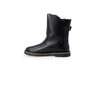 Schwarze Leder-Stiefeletten
