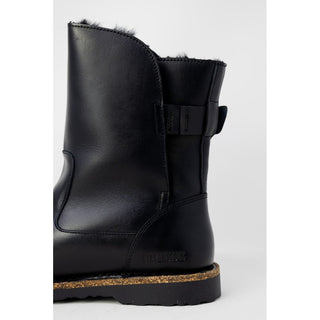 Schwarze Leder-Stiefeletten