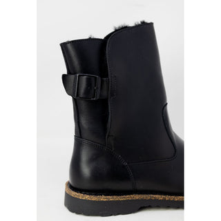 Schwarze Leder-Stiefeletten