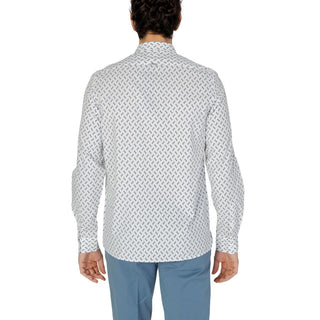 Camisa de viscosa blanca con estampado