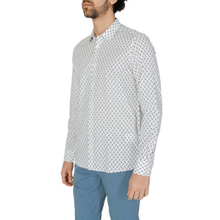 Camisa de viscosa blanca con estampado