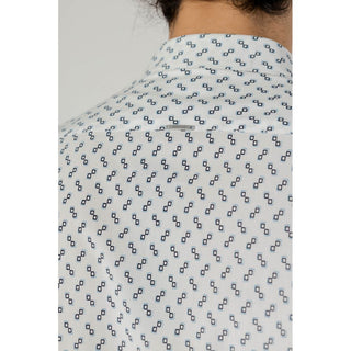 Camisa de viscosa blanca con estampado